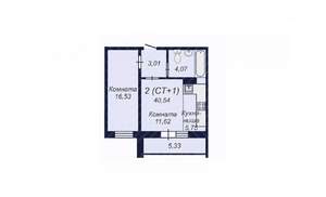 2-к квартира, вторичка, 41м2, 15/16 этаж