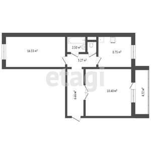 2-к квартира, вторичка, 60м2, 9/10 этаж