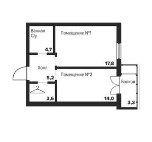 1-к квартира, вторичка, 45м2, 4/29 этаж