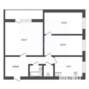 3-к квартира, вторичка, 66м2, 6/16 этаж