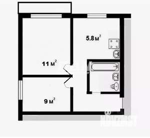 2-к квартира, вторичка, 31м2, 5/5 этаж