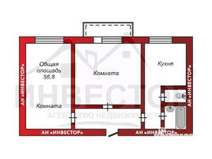 2-к квартира, вторичка, 57м2, 8/10 этаж