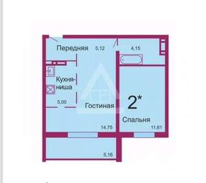 1-к квартира, вторичка, 41м2, 10/10 этаж