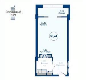 1-к квартира, вторичка, 36м2, 7/24 этаж