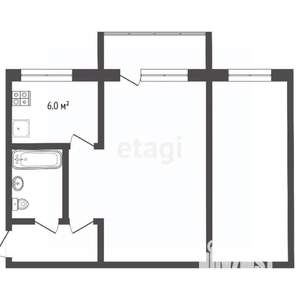 2-к квартира, вторичка, 45м2, 2/5 этаж