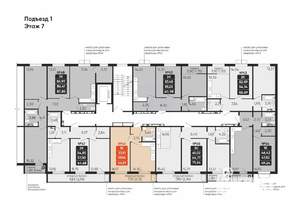 1-к квартира, вторичка, 40м2, 7/10 этаж