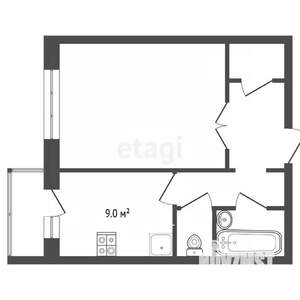 1-к квартира, вторичка, 41м2, 10/10 этаж