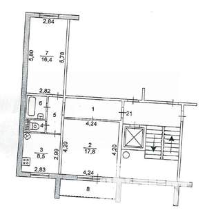 2-к квартира, вторичка, 56м2, 6/10 этаж
