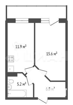 1-к квартира, вторичка, 41м2, 3/10 этаж