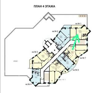 1-к квартира, вторичка, 61м2, 4/16 этаж