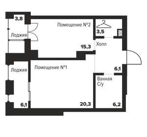 1-к квартира, вторичка, 57м2, 9/29 этаж