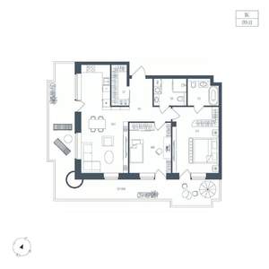 1-к квартира, вторичка, 89м2, 7/8 этаж