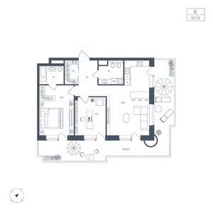 1-к квартира, вторичка, 84м2, 5/8 этаж