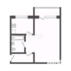 1-к квартира, вторичка, 31м2, 5/5 этаж