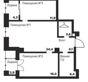 2-к квартира, вторичка, 71м2, 9/29 этаж