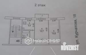 2-к квартира, вторичка, 43м2, 2/5 этаж