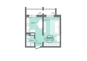 1-к квартира, вторичка, 37м2, 3/13 этаж