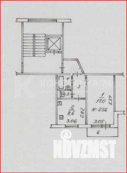 1-к квартира, вторичка, 33м2, 2/10 этаж