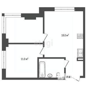 2-к квартира, вторичка, 50м2, 9/9 этаж