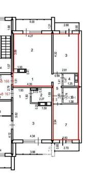 2-к квартира, вторичка, 55м2, 4/17 этаж