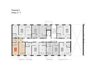 1-к квартира, вторичка, 45м2, 2/10 этаж