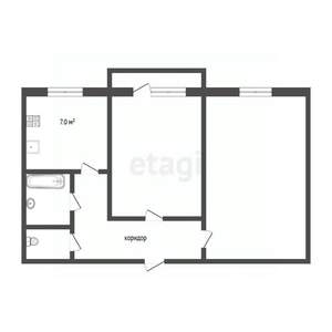 2-к квартира, вторичка, 49м2, 2/5 этаж