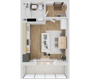 Студия квартира, вторичка, 24м2, 5/18 этаж