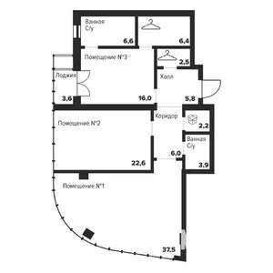 2-к квартира, строящийся дом, 110м2, 6/29 этаж