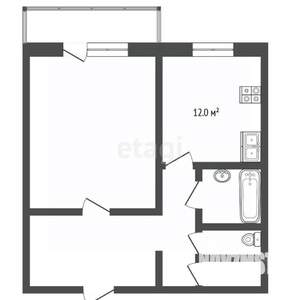 1-к квартира, вторичка, 41м2, 2/10 этаж