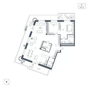 1-к квартира, вторичка, 165м2, 10/10 этаж