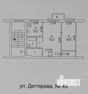 2-к квартира, вторичка, 42м2, 3/5 этаж