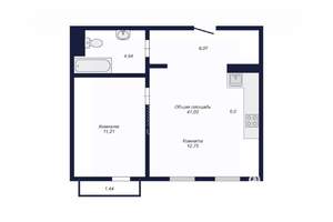 1-к квартира, вторичка, 41м2, 8/10 этаж
