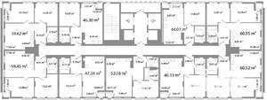 3-к квартира, строящийся дом, 59м2, 13/21 этаж