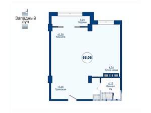 2-к квартира, вторичка, 66м2, 6/25 этаж