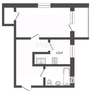 1-к квартира, вторичка, 31м2, 2/3 этаж