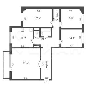 2-к квартира, вторичка, 70м2, 3/18 этаж