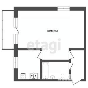 1-к квартира, вторичка, 33м2, 2/9 этаж