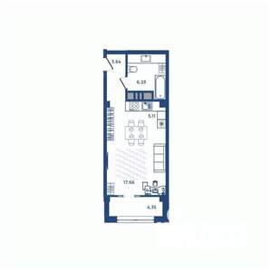 1-к квартира, вторичка, 37м2, 3/23 этаж