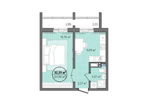 1-к квартира, вторичка, 37м2, 2/16 этаж