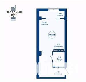 1-к квартира, вторичка, 46м2, 5/24 этаж