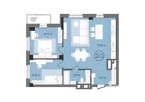 3-к квартира, вторичка, 82м2, 12/24 этаж