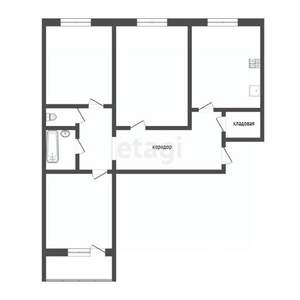 3-к квартира, вторичка, 66м2, 6/9 этаж
