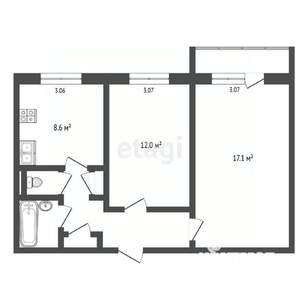 2-к квартира, вторичка, 50м2, 5/10 этаж
