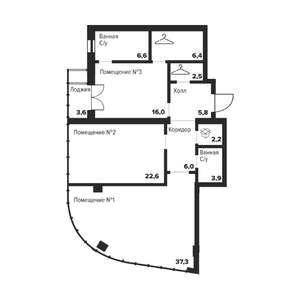 2-к квартира, вторичка, 109м2, 5/29 этаж