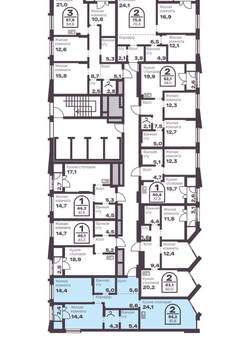 2-к квартира, вторичка, 82м2, 8/8 этаж