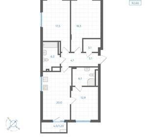 3-к квартира, вторичка, 93м2, 16/18 этаж