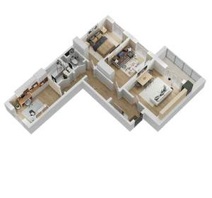 4-к квартира, вторичка, 70м2, 13/18 этаж