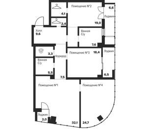 3-к квартира, вторичка, 141м2, 14/29 этаж