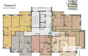 2-к квартира, сданный дом, 50м2, 7/18 этаж