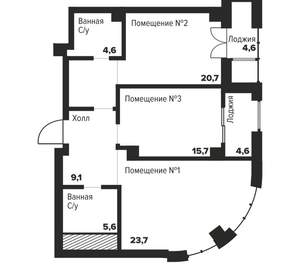 2-к квартира, вторичка, 84м2, 13/29 этаж